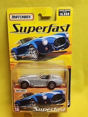 MATCHBOX SUPERFAST # 16 - 35 YEARS Gray 1965 SHELBY COBRA 427 S/C NIP 🔥H - Image 1 of 4
