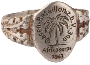 300th Special Forces Battalion Oasis Afrikakorps German Africa Corps WW2 Ring - Bild 1 von 14