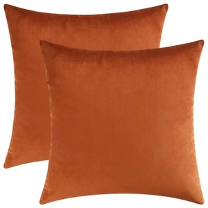 Decorative Throw Pillow Covers, Velvet Cushion Covers, Solid Throw Pillow Cas... - Picture 1 of 6