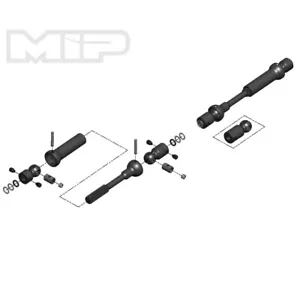 MIP X-Duty Center Drive Kit 115 to 140mm w/5mm Hubs: SCX10 Trail Honcho 18160 - Picture 1 of 1