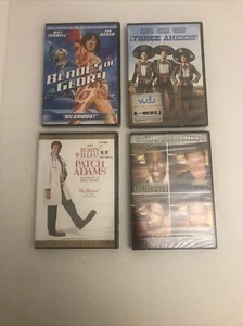 4 Comedy DVDs, Blades Of Glory(2007), Three Amigos(1986), Patch Adams(1999),… - Picture 1 of 12