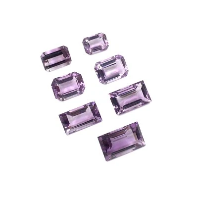 Konvolut von 87.9ct Amethyst 7 Stück lila Quarz facettierte Steine 19x11 / 17x12 - Bild 1 von 4