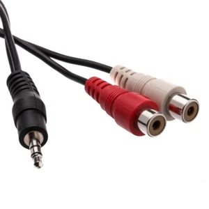 Cavo a Y 6 piedi audio 3,5 mm stereo maschio a 2 RCA femmina, iPod, Mp3, telefono, tablet - Foto 1 di 3