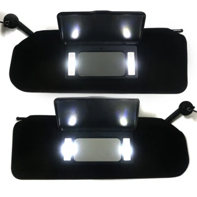 Pair Updated Sun Visors Sun Shades W/Bright LED Light For 1997-2004 Corvette C5 - Image 1 of 4