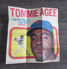 1970 Topps Poster Insert Tommie Agee New York Mets EX  JP #2