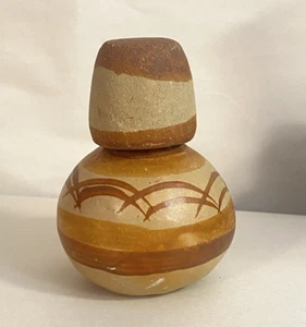Vintage Mexican Art Pottery Large Topsy Turvy Bedside Carafe/Tumble up - Picture 1 of 14