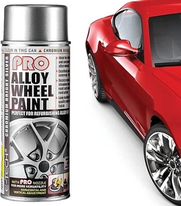 Car Alloy Wheels Spray Paint E-Tech Pro 400ml Chromium Bright Silver PROAWP701 - Picture 1 of 6
