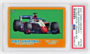 2021 Topps Chrome F1 Robert Shwartzman #T61RS Sports Cars Orange Ref 03/25 PSA 9 - Picture 1 of 2