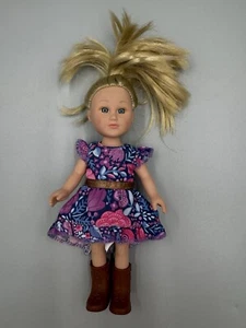 Piccola bambola 8" Cititoy capelli biondi stivali vestito 2015 - Foto 1 di 8