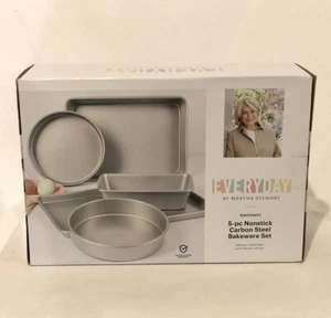 Martha Stewart Kohlenstoffstahl Antihaft Backformen 5 Stck. Set Backblech/Kuchenformen - Bild 1 von 3