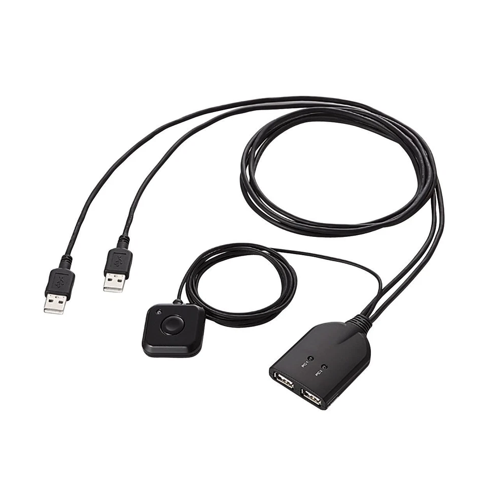 Elecom PC KWM Switch Black USB KM-A22BBK for Windows PC Keyboard And Mouse NEW - Image 1 of 1