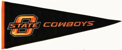 Oklahoma State University OSU Cowboys 13x32 Wool Felt Pennant by Winning Streak Cover
