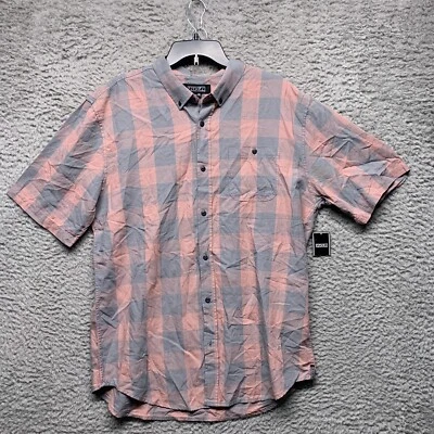 Ezekiel Shirt Mens XXL 2XL Gray Combo Ortiz Pocket Short Sleeve Button Up Plaid - Image 1 of 4