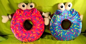 Plush Happy Donut Toy Decorations Pillows Classic Toy Co - Lot of 2 - Picture 1 of 10