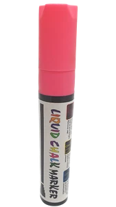 Pluma de tiza líquida grande para pizarra - pizarra - vidrio - 15 mm nueva en caja - ROSA - Imagen 1 de 5
