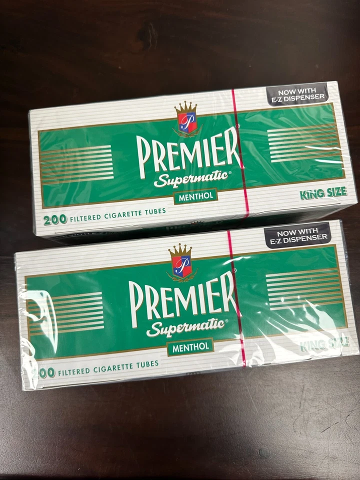 Tubos de cigarrillos Premier Mentol tamaño King (2 CAJAS) ~ Se envía en caja Foto 1 de 1
