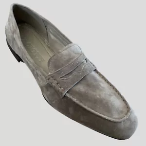 CESARE PACIOTTI US 7.5 FANCY SOFT SUEDE LOAFERS ITALIAN DESIGNER MENS SHOES - Picture 1 of 6