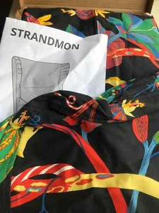 Ikea Strandmon Wing Chair Cover Stigsbo Black/Multicolour Floral 205.754.93 NEW - Picture 1 of 5
