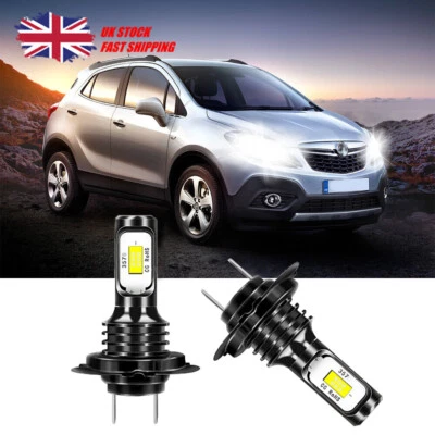 For Vauxhall Mokka 2012-2019 - 2xH7 6000K White Xenon Headlight LED Bulbs Kit 2X - Image 1 of 4