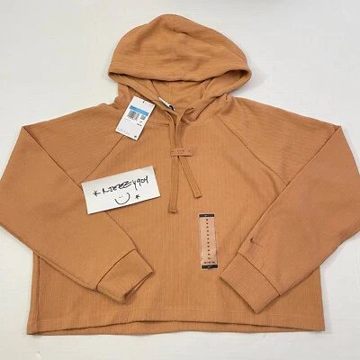Sudadera con capucha relajada acanalada Nike Sportswear talla M de $80 para mujer DQ3540-212 marrón medio Foto 1 de 4