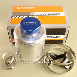 Universal Power Steering Reservoir Kit 0.5L PAS Fluid Reservoir Aluminium Tank - Picture 1 of 13