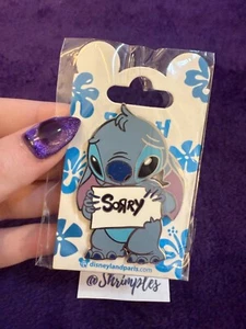 PIN DISNEY Paris Lilo & STITCH Lo sentimos signo triste NUEVO en tarjeta OE DIFÍCIL DE ENCONTRAR - Imagen 1 de 6