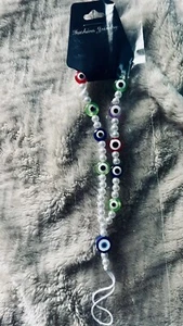 Pearl Evil Eye Cell Phone Wrist Strap - Picture 1 of 1