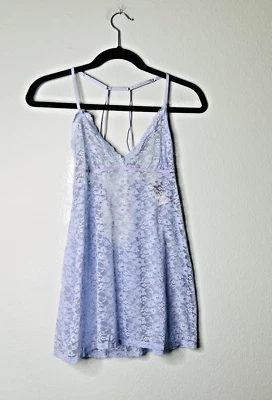 In Bloom by Jonquil Lace Nightgown S Purple See Thru Lace Gown Teddy - Image 1 of 4