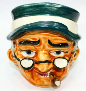 Keramik Piratenkopf Aschenbecher 5" hoch Japan Karibik 50er Jahre - Bild 1 von 6