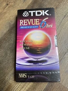 TDK Premium Qualität Revue leere VHS-Kassette T-120 6 Stunden brandneu versiegelt kostenloser Versand - Bild 1 von 7