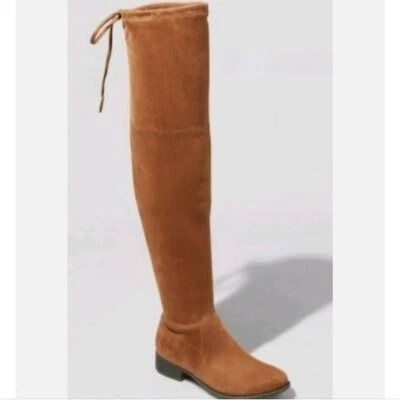 A New Day Cognac Brown Ultimate Comfort Faux Suede Over The Knee Boot Size 11W - Image 1 of 4