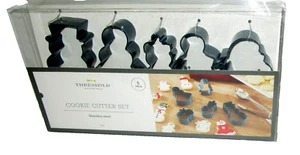 CHRISTMAS 5 Piece Cookie Cutter Set ~SNOWMEN - Stainless Steel - Picture 1 of 1