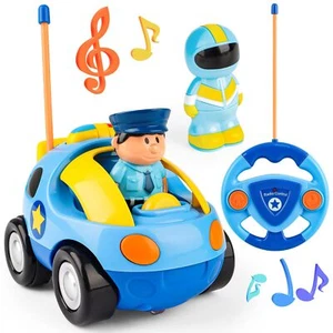 Ferngesteuertes Cartoon Polizeiauto für Kinder mit Licht und Musik - 2 Fahrer... - Bild 1 von 8