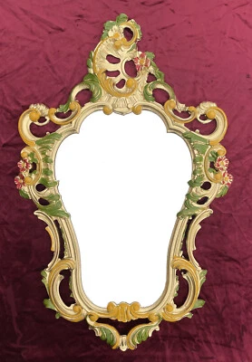 Esclusivo Specchio Muro IN Stile Barocco Ovale Go Roro 50X76 Wanddeko Antico - Immagine 1 di 4