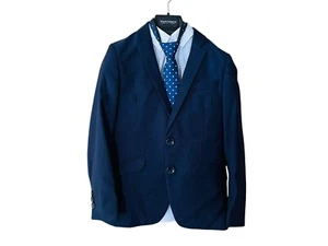 Black & Bianco Boys Navy Blue Formal Suit Set Size 7 Wedding Ready 👔 Worn Once - Picture 1 of 4