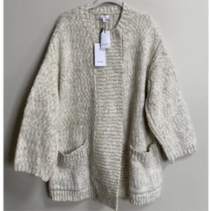 NWT Reiss Grey Orla Textured Oversized Coatigan - Picture 1 of 13