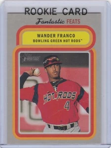 WANDER FRANCO ROOKIE CARD 2019 Topps Heritage Baseball TAMPA BAY RAYS RC! - Picture 1 of 2