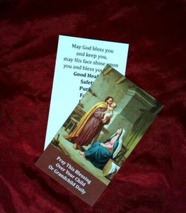 Christmas Holy Card Holy Family Nativity Jesus Mary Joseph and/or Angels etc. #5 - Picture 1 of 1