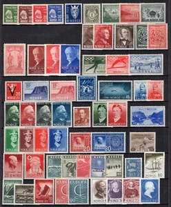 Noruega 1928-1977 Colección 110 Estampillas Como Nuevas H Con Mejor - Imagen 1 de 2