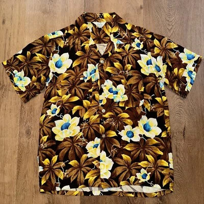 Vtg 50s 60s Penneys Shirt Rayon Loop Collar Made in Japan Hawaiian Youth Boys 16 - Image 1 of 4