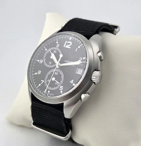 HAMILTON Khaki Aviation Chronograph H765520 Pilot Black Tested Japan Used F/S - Picture 1 of 14