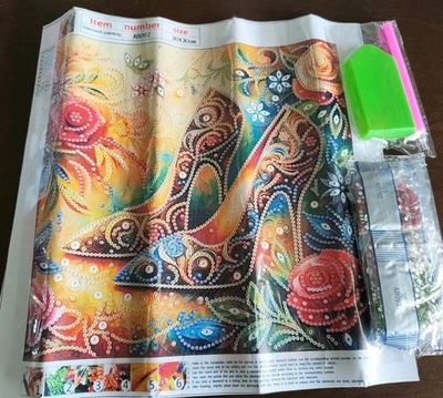 Diamond Painting 5D DIY PARTIAL 30x30cm 🐝 HIGH HEEL SHOES 86 🐝 Free Post - Imagem 1 de 2