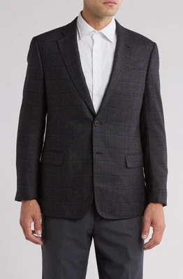 NUEVO Abrigo Deportivo Armani Collezioni Gris Ventana Lana Seda Talla 56 Nuevo con Etiquetas $1,295 Foto 1 de 4