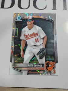 2025 Bowman Chrome Megabox Refractor Nate George Bcp-184 - Picture 1 of 5