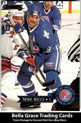 1995-96 Donruss Mike Ricci #120 Quebec Nordiques NHL Hockey  - Image 1 of 2