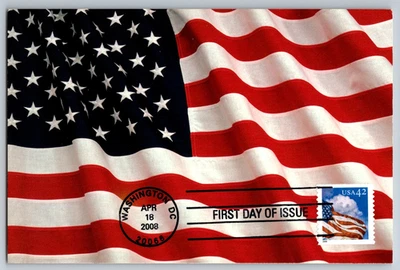 #4231 US Flag Mid-Day Breeze FDC Maxi Card - Image 1 of 2