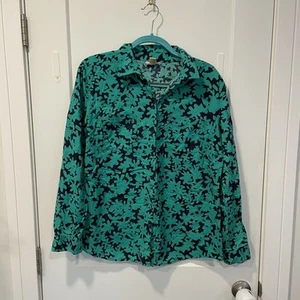 Camisa LOFT Abotonada Talla Grande Colorida Estampado Verde Elegante Informal Trabajo Oficina - Imagen 1 de 6
