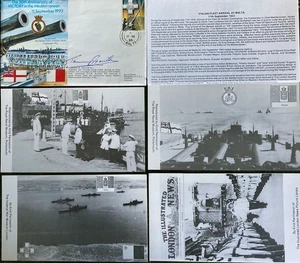 Cubierta azul marino - Victoria en el Mediterráneo Segunda Guerra Mundial - Firmado TOMMY GOULD VC, HMS Thrasher - Imagen 1 de 13