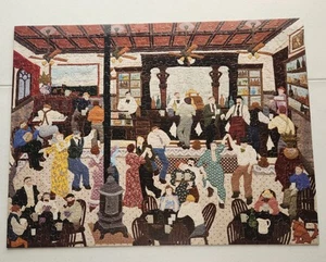 Saturday Night At The Palace 550 PC Puzzle Dancing Vintage Bar Clothing Stove - Picture 1 of 11