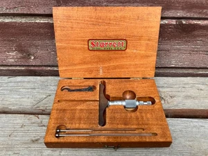Vintage Starret Nr. 449 KLINGENTIEFENMESSER MIKROMETER SET IM HOLZKOFFER - Bild 1 von 5